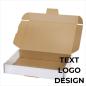 Preview: 50 Stück Packung Maxibriefkartons 180 x 130 x 45 mm Maxibrief MB-2 Weiß Versand Post Faltschachtel mit/ohne Druck LOGO TEXT