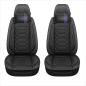 Preview: 2 Stück Auto Nackenkissen Nackenpolster Leder M DESIGN Schwarz Blau Rot Hellblau