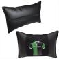 Preview: 1 Paar Auto Nackenkissen 20x30cm Nackenpolster Leder Schwarz mit Druck Design Türkische Mannschaften