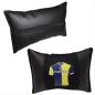 Preview: 1 Paar Auto Nackenkissen 20x30cm Nackenpolster Leder Schwarz mit Druck Design Türkische Mannschaften