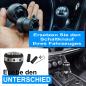 Preview: XKERIBOM Auto Getriebekopf Manueller Schaltknauf mit Adaptern, Universal Leder Aluminium Handball, für die Meisten Kraftfahrzeuge XSKF406