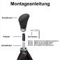 Preview: XKERIBOM Auto Getriebekopf Manueller Schaltknauf mit Adaptern, Universal Leder Aluminium Handball, für die Meisten Kraftfahrzeuge XSKF878
