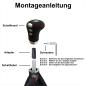 Preview: XKERIBOM Auto Getriebekopf Manueller Schaltknauf mit Adaptern, Universal Leder Aluminium Handball, für die Meisten Kraftfahrzeuge XSKF894