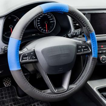 Xkeribom Lenkradbezug 37-38cm Lenkradschoner Lenkradschutz Aufsteckbare Lenkradabdeckung