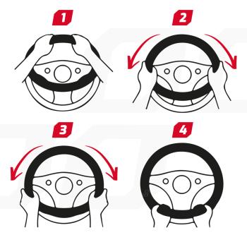 Preview: Xkeribom Lenkradbezug 37-38cm Lenkradschoner Lenkradschutz Aufsteckbare Lenkradabdeckung