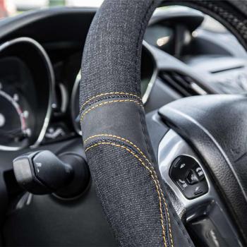 Preview: Xkeribom Lenkradbezug 37-38cm Lenkradschoner Lenkradschutz Aufsteckbare Lenkradabdeckung