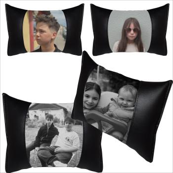 Preview: Nackenpolster Rückenpolster Personalisiert Bild Logo TEXT DTF auf Polster  Auto Nackenpolster Nackenstütze Rückenpolsterung