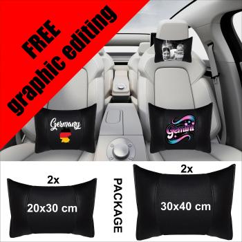 Nackenpolster Rückenpolster Personalisiert Bild Logo TEXT DTF auf Polster  Auto Nackenpolster Nackenstütze Rückenpolsterung