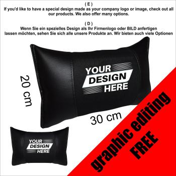 Nackenpolster Rückenpolster Personalisiert Bild Logo TEXT DTF auf Polster  Auto Nackenpolster Nackenstütze Rückenpolsterung