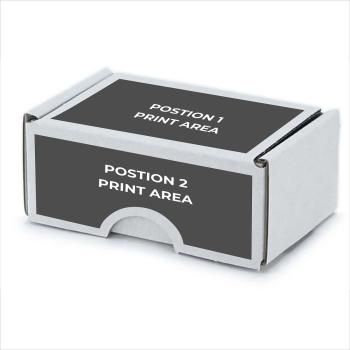 50er Packung 90x60x40 mm Visitenkarten Schachtel weiß