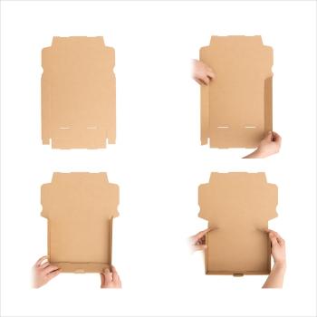 50 Stück Packung Maxibriefkartons 180 x 130 x 45 mm Maxibrief MB-2 Weiß Versand Post Faltschachtel mit/ohne Druck LOGO TEXT