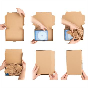 50 Stück Packung Maxibriefkartons 180 x 130 x 45 mm Maxibrief MB-2 Weiß Versand Post Faltschachtel mit/ohne Druck LOGO TEXT