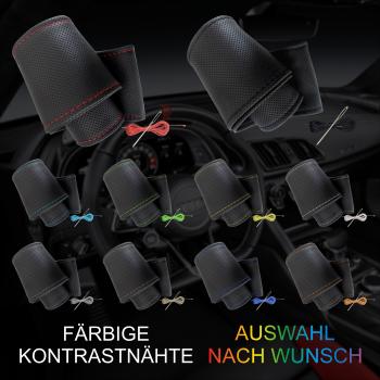 Preview: Xkeribom PU Leder Lenkradbezug zum Schnüren 100% Handwerk und Qualität 37-38cm Perforiert Optik Punkt Model mit Farbauswahl ( XKM LBG 1 )