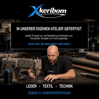Xkeribom PU Leder Lenkradbezug zum Schnüren 100% Handwerk und Qualität 37-38cm Perforiert Optik Punkt Model mit Farbauswahl ( XKM LBG 1 )