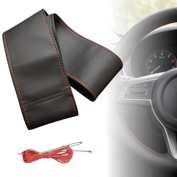Xkeribom Original AUTO PU Leder Lenkradbezug zum Schnüren 37-38cm ECHT PERFORIERT 100% HANDARBEIT mit Farbauswahl