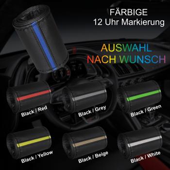 Preview: Xkeribom Auto Pu Leder Lenkradbezug zum Schnüren 37-38cm 12 Uhr Markierung Design mit Farbauswahl ( XKM-XLB5 )
