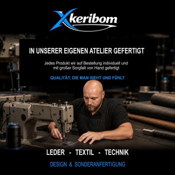 Xkeribom Auto Pu Leder Lenkradbezug zum Schnüren 37-38cm 12 Uhr Markierung Design mit Farbauswahl ( XKM-XLB5 )