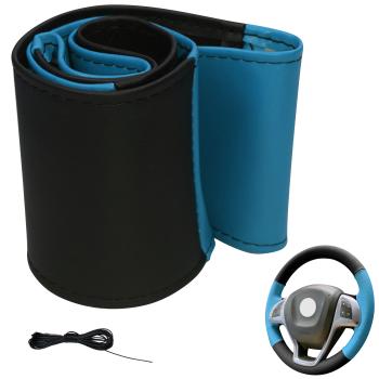 XLBG5 Xkeribom Leder Lenkradbezug zum Schnüren 37-38cm 4 Teilig Design mit Farbauswahl + STAFFELPREISE
