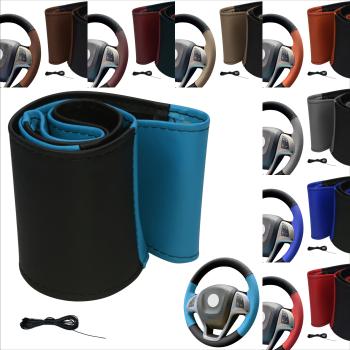 XLBG5 Xkeribom Leder Lenkradbezug zum Schnüren 37-38cm 4 Teilig Design mit Farbauswahl + STAFFELPREISE