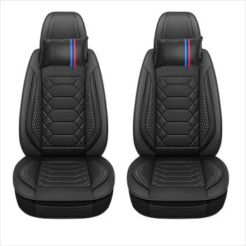 2 Stück Auto Nackenkissen Nackenpolster Leder M DESIGN Schwarz Blau Rot Hellblau