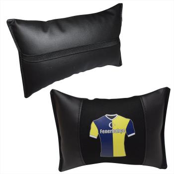 1 Paar Auto Nackenkissen 20x30cm Nackenpolster Leder Schwarz mit Druck Design Türkische Mannschaften