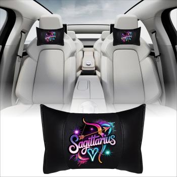 Preview: Sagittarius- 1 Paar Auto Nackenkissen 20x30cm Nackenpolster mit Druck Astrologie ZODIAC STERNZEICHEN HOROSCOPE