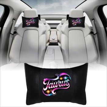 Preview: TAURUS - 1 Paar Auto Nackenkissen 20x30cm Nackenpolster mit Druck Astrologie ZODIAC STERNZEICHEN HOROSCOPE