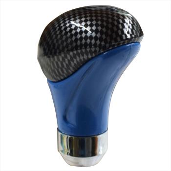 XKERIBOM Auto Getriebekopf Manueller Schaltknauf mit Adaptern, Universal Leder Aluminium Handball, für die Meisten Kraftfahrzeuge XSKF338