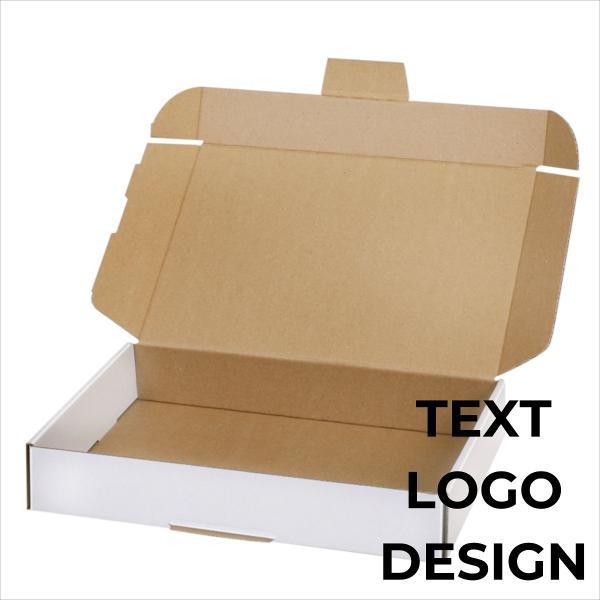 50 Stück Packung Maxibriefkartons 180 x 130 x 45 mm Maxibrief MB-2 Weiß Versand Post Faltschachtel mit/ohne Druck LOGO TEXT