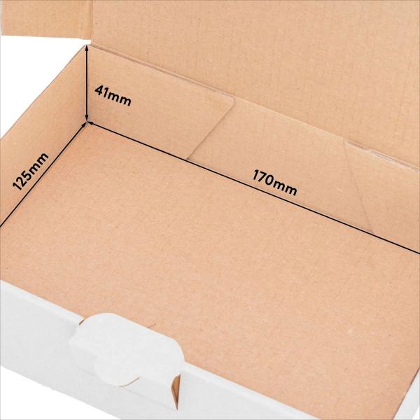 50 Stück Packung Maxibriefkartons 180 x 130 x 45 mm Maxibrief MB-2 Weiß Versand Post Faltschachtel mit/ohne Druck LOGO TEXT