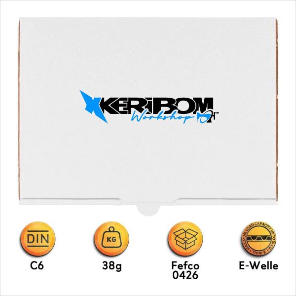 50 Stück Packung Maxibriefkartons 180 x 130 x 45 mm Maxibrief MB-2 Weiß Versand Post Faltschachtel mit/ohne Druck LOGO TEXT