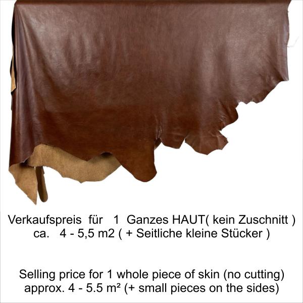 ECHT RINDSLEDER ( kein  Kunstleder ) 1x Komplettes HAUT ca. 4-5,5m2   - XKM-COWLEATH