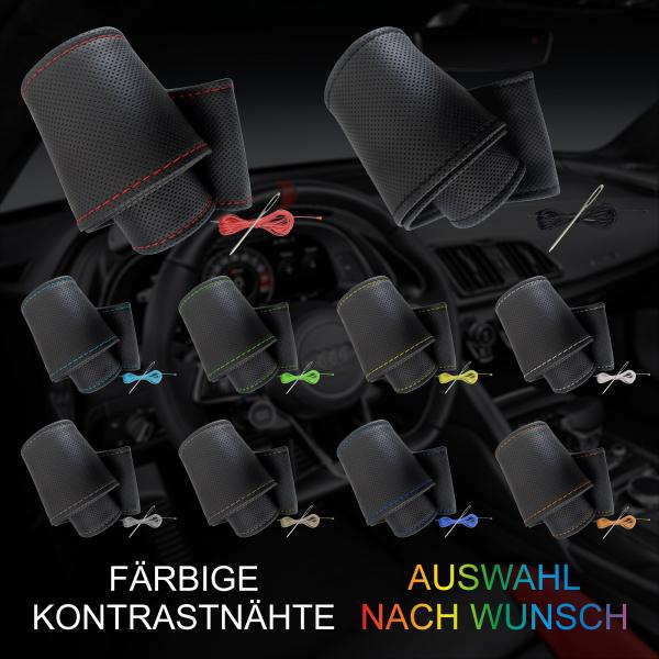 Xkeribom PU Leder Lenkradbezug zum Schnüren 100% Handwerk und Qualität 37-38cm Perforiert Optik Punkt Model mit Farbauswahl ( XKM LBG 1 )
