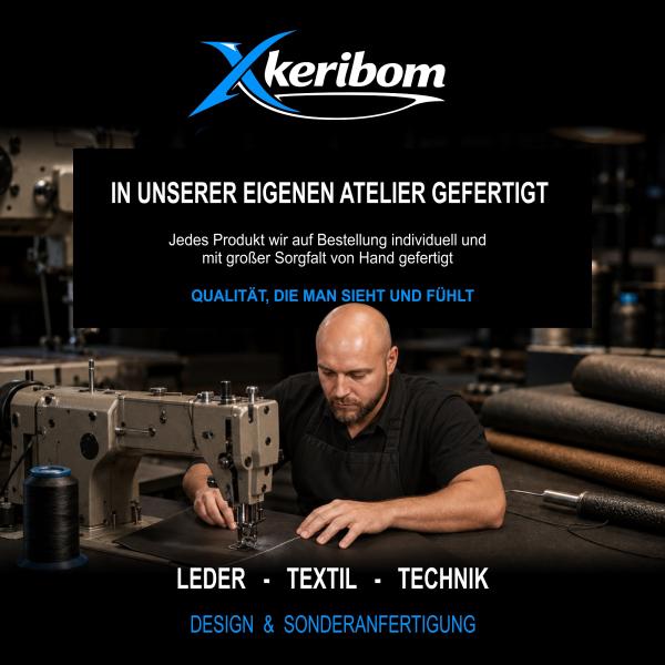Xkeribom Auto Pu Leder Lenkradbezug zum Schnüren 37-38cm 12 Uhr Markierung Design mit Farbauswahl ( XKM-XLB5 )
