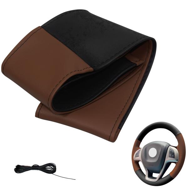 XLBG5 Xkeribom Leder Lenkradbezug zum Schnüren 37-38cm 4 Teilig Design mit Farbauswahl + STAFFELPREISE