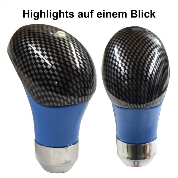 XKERIBOM Auto Getriebekopf Manueller Schaltknauf mit Adaptern, Universal Leder Aluminium Handball, für die Meisten Kraftfahrzeuge XSKF338