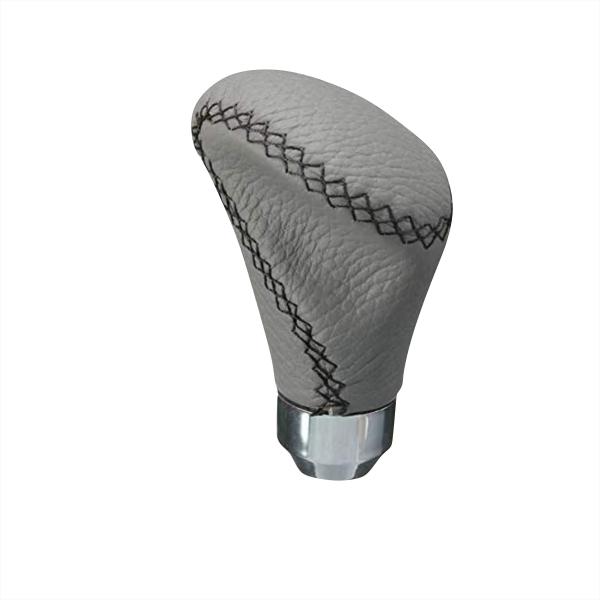 XKERIBOM Auto Getriebekopf Manueller Schaltknauf mit Adaptern, Universal Leder Aluminium Handball, für die Meisten Kraftfahrzeuge XSKF876