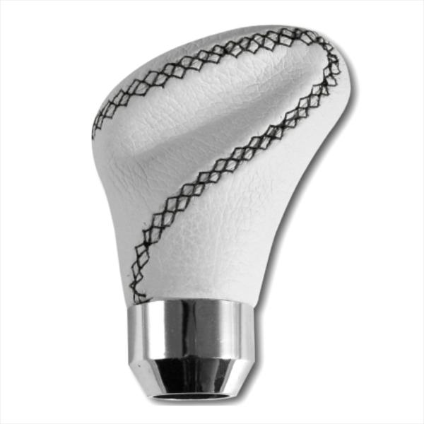 XKERIBOM Auto Getriebekopf Manueller Schaltknauf mit Adaptern, Universal Leder Aluminium Handball, für die Meisten Kraftfahrzeuge XSKF882
